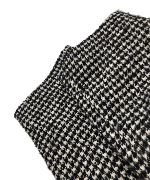 CLANE（クラネ）CLANE (クラネ) ハウンドトゥース ケープコート ブラック サイズ:Sの古着・服飾アイテム