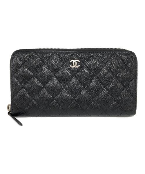 CHANEL（シャネル）CHANEL (シャネル) ラウンドファスナー財布 ブラック サイズ:下記参照の古着・服飾アイテム