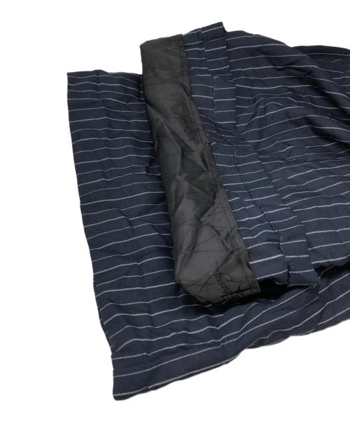 stussy（ステューシー）stussy (ステューシー) VOLUME PLEATED SHORT WRINKLED STRIPE ネイビー サイズ:28の古着・服飾アイテム