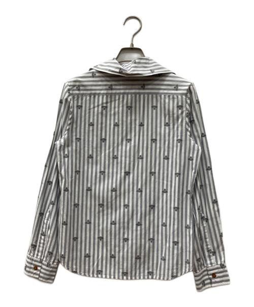 Vivienne Westwood（ヴィヴィアンウエストウッド）Vivienne Westwood (ヴィヴィアンウエストウッド) ビッグカラーシャツ グレー サイズ:Mの古着・服飾アイテム
