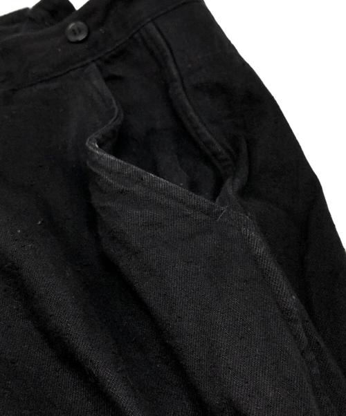 COMOLI（コモリ）COMOLI (コモリ) デニムオーバーパンツ ブラック サイズ:1の古着・服飾アイテム