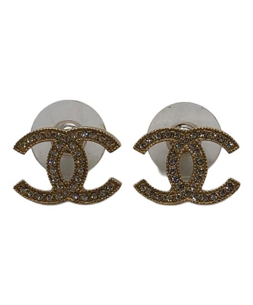 CHANEL（シャネル）CHANEL (シャネル) ココマーク ランストーンピアス ゴールドの古着・服飾アイテム