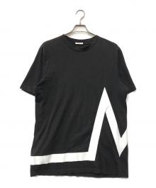 MONCLER（モンクレール）の古着「ＭモチーフロゴプリントTシャツ」｜ブラック