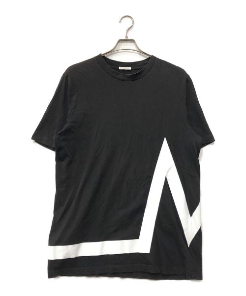 MONCLER（モンクレール）MONCLER (モンクレール) ＭモチーフロゴプリントTシャツ ブラック サイズ:Lの古着・服飾アイテム