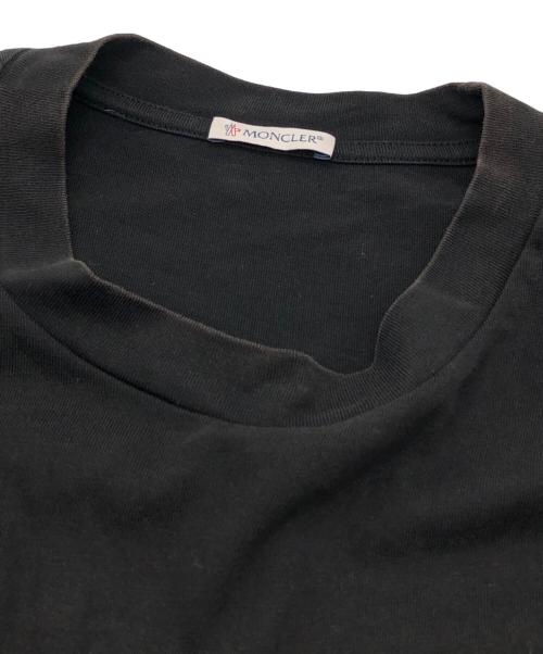 MONCLER（モンクレール）MONCLER (モンクレール) ＭモチーフロゴプリントTシャツ ブラック サイズ:Lの古着・服飾アイテム