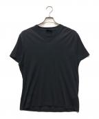 PRADAプラダ）の古着「VネックTシャツ」｜ブラック