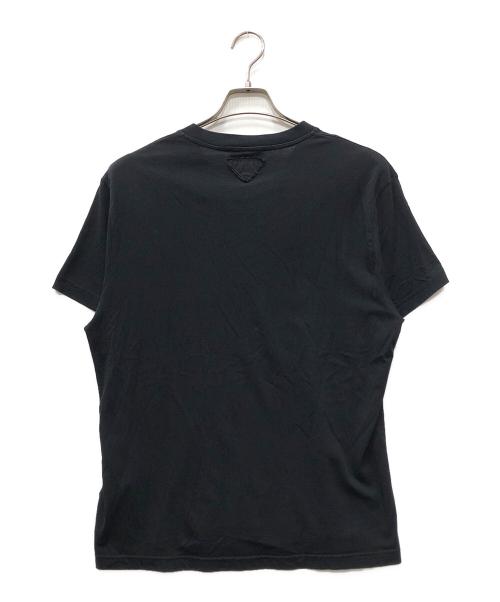 PRADA（プラダ）PRADA (プラダ) VネックTシャツ ブラック サイズ:Lの古着・服飾アイテム