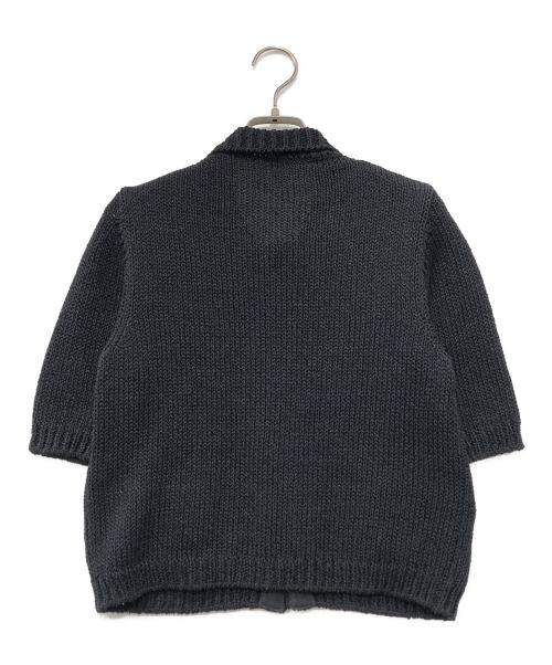 45R（フォーティファイブ・アール）45R (フォーティファイブ・アール) コットン半袖カーディガン ブラック サイズ:2の古着・服飾アイテム