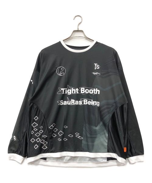 TIGHTBOOTH PRODUCTION（タイトブースプロダクション）TIGHTBOOTH PRODUCTION (タイトブースプロダクション) SauRas Being (ソーラス ビーイング) L/S SOCCER JERSEY ブラック サイズ:Lの古着・服飾アイテム