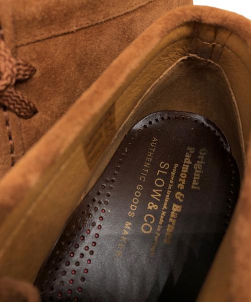 SLOW（スロウ）SLOW (スロウ) PADMORE&BARNES (パドモア&バーンズ) ワラビーブーツ ブラウン サイズ:8の古着・服飾アイテム