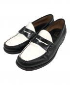 G.H.BASSジーエイチバス）の古着「バイカラーコインローファー」｜ブラック×ホワイト