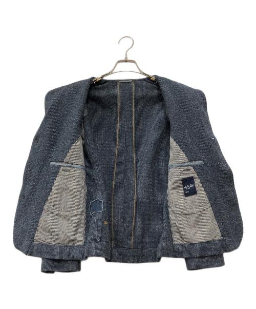 45R（フォーティファイブ・アール）45R (フォーティファイブ・アール) コットンツイードの四角ジャケット インディゴ サイズ:2の古着・服飾アイテム