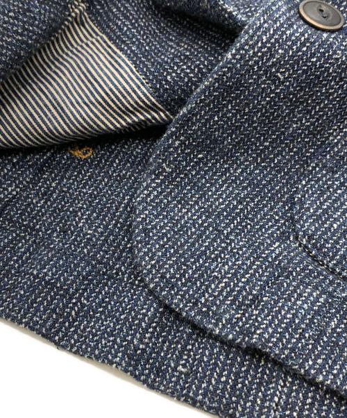 45R（フォーティファイブ・アール）45R (フォーティファイブ・アール) コットンツイードの四角ジャケット インディゴ サイズ:2の古着・服飾アイテム