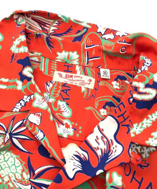 Sun Surf（サンサーフ）Sun Surf (サンサーフ) アロハシャツ レッド サイズ:XLの古着・服飾アイテム