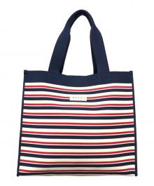 MARNI（マルニ）の古着「ミディアムショッピングトート」｜ネイビー×レッド