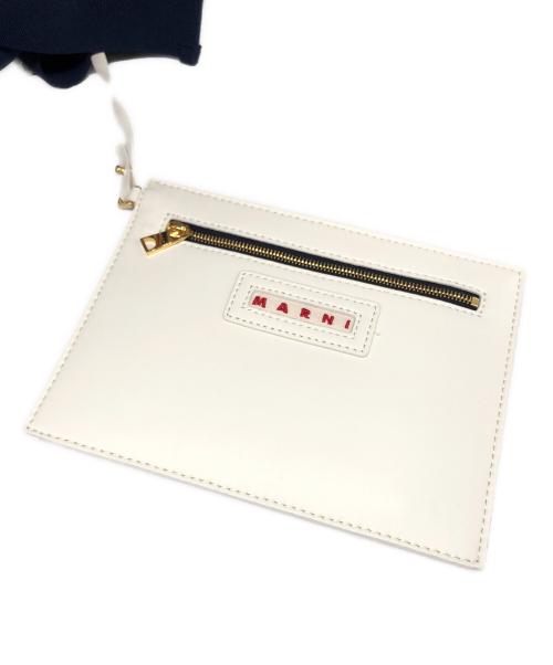 MARNI（マルニ）MARNI (マルニ) ミディアムショッピングトート ネイビー×レッド サイズ:下記参照の古着・服飾アイテム