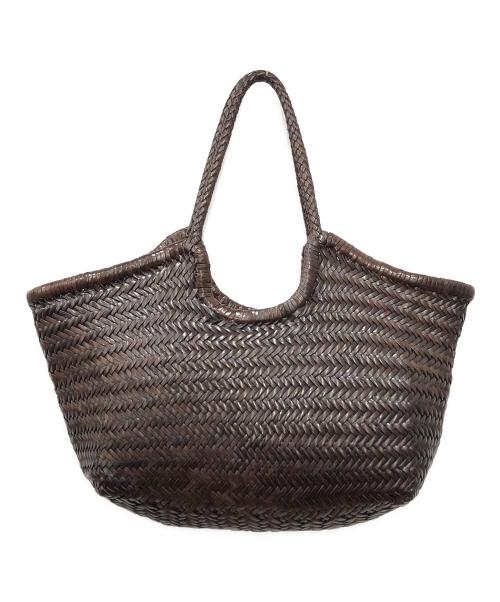 SAINT CHRISTOPHER（セント クリストファー）saint christopher (セント クリストファー) レザーメッシュトートバッグ ブラウン サイズ:下記参照の古着・服飾アイテム