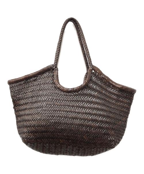 SAINT CHRISTOPHER（セント クリストファー）saint christopher (セント クリストファー) レザーメッシュトートバッグ ブラウン サイズ:下記参照の古着・服飾アイテム