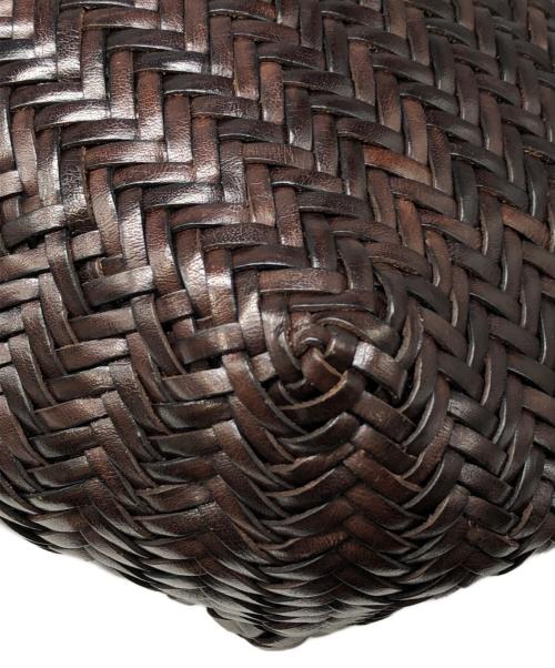 SAINT CHRISTOPHER（セント クリストファー）saint christopher (セント クリストファー) レザーメッシュトートバッグ ブラウン サイズ:下記参照の古着・服飾アイテム