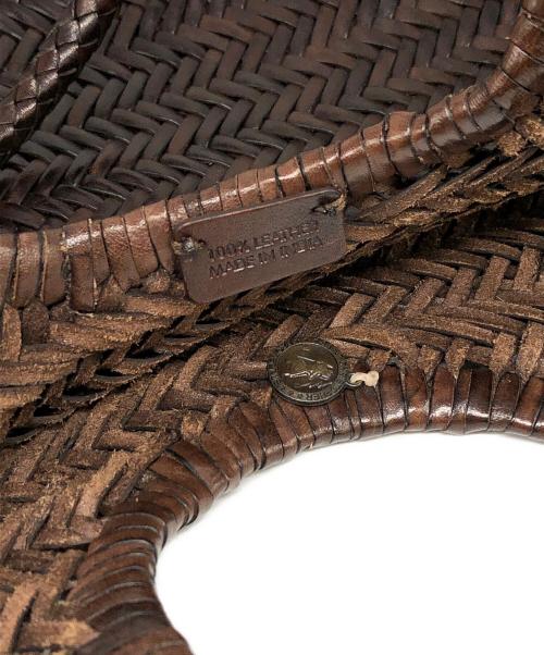 SAINT CHRISTOPHER（セント クリストファー）saint christopher (セント クリストファー) レザーメッシュトートバッグ ブラウン サイズ:下記参照の古着・服飾アイテム