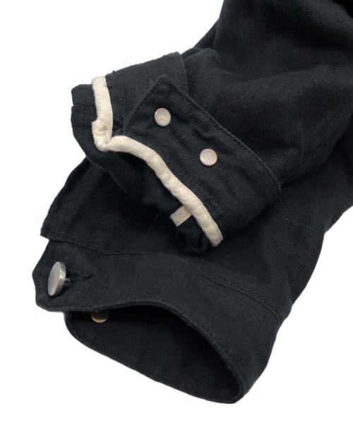 Traditional Weatherwear（トラディショナルウェザーウェア）Traditional Weatherwear (トラディショナルウェザーウェア) リネンシャツジャケット ブラック サイズ:40の古着・服飾アイテム