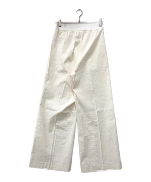 MUSE de Deuxieme Classe（ミューズ ドゥーズィエム クラス）MUSE de Deuxieme Classe (ミューズ ドゥーズィエム クラス) ストレッチツイルタックパンツ ホワイト サイズ:38の古着・服飾アイテム