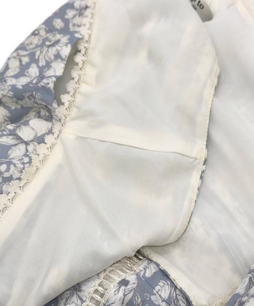 HER LIP TO（ハーリップトゥ）Her lip to (ハーリップトゥ) Lace Trimmed Floral Dress ブルー サイズ:Mの古着・服飾アイテム