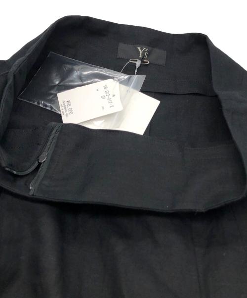 Y's（ワイズ）Y's (ワイズ) コットンスラブサージアシンメトリープリーツ ブラック サイズ:1の古着・服飾アイテム