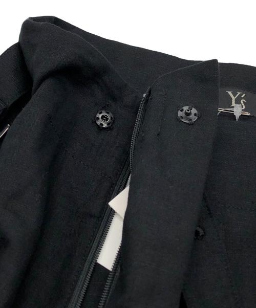 Y's（ワイズ）Y's (ワイズ) コットンスラブサージアシンメトリープリーツ ブラック サイズ:1の古着・服飾アイテム