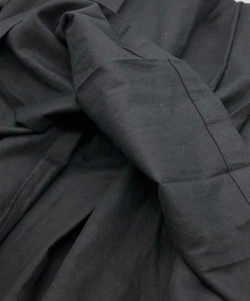 Y's（ワイズ）Y's (ワイズ) コットンスラブサージアシンメトリープリーツ ブラック サイズ:1の古着・服飾アイテム