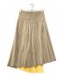 TOGA PULLA (トーガ プルラ) バックルベルトプリーツスカート ベージュ×イエロー サイズ:34：12000円