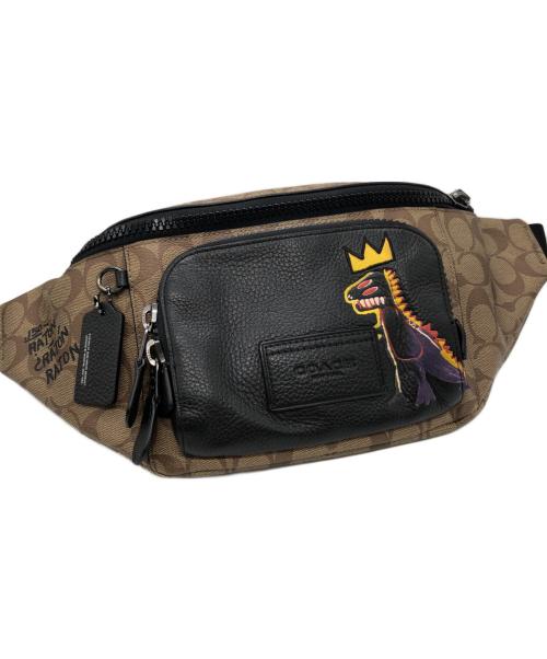 COACH（コーチ）COACH (コーチ) Jean-Michel Basquiat (ジャン ミシェル バスキア) TRACK BELT BAG ベージュの古着・服飾アイテム