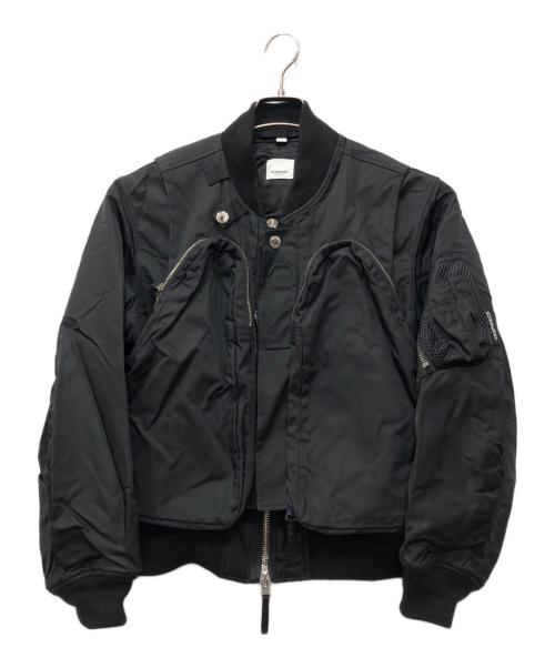 BURBERRY LONDON（バーバリーロンドン）BURBERRY LONDON (バーバリーロンドン) ドッキングナイロンブルゾン ブラック サイズ:46の古着・服飾アイテム