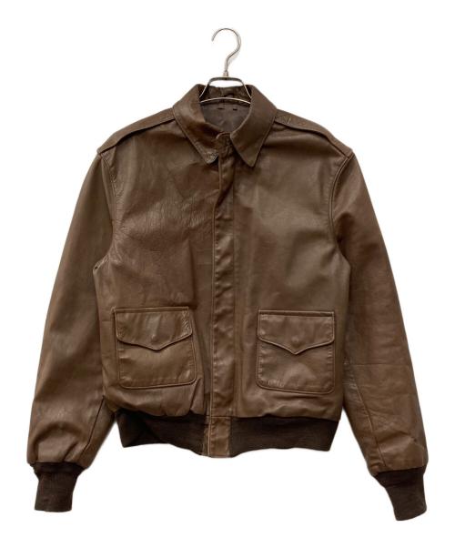 Willis&Geiger（ウィルスガイガー）Willis&Geiger (ウィルスガイガー) A-2レザージャケット ブラウン サイズ:Lの古着・服飾アイテム