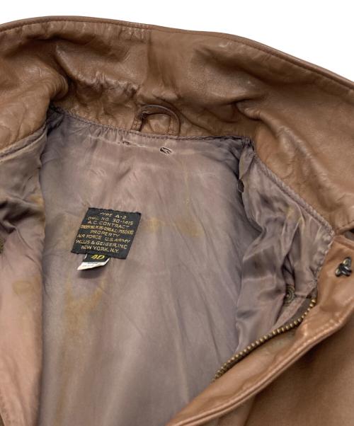 Willis&Geiger（ウィルスガイガー）Willis&Geiger (ウィルスガイガー) A-2レザージャケット ブラウン サイズ:Lの古着・服飾アイテム