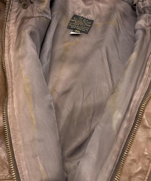 Willis&Geiger（ウィルスガイガー）Willis&Geiger (ウィルスガイガー) A-2レザージャケット ブラウン サイズ:Lの古着・服飾アイテム