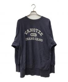 CIOTA（シオタ）の古着「スビンコットン 30/10裏毛 長袖スウェットシャツ」｜ネイビー