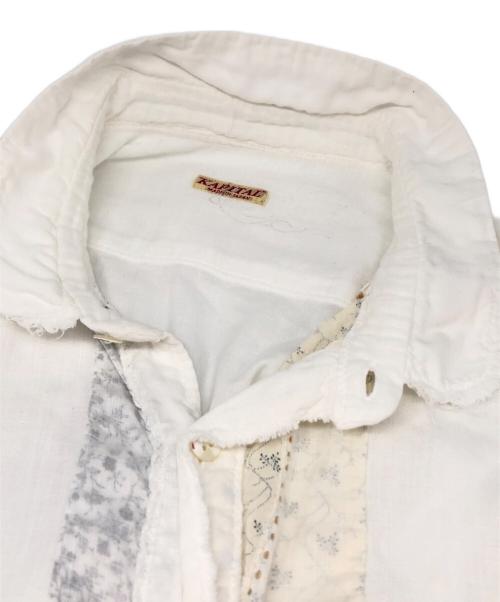 KAPITAL（キャピタル）KAPITAL (キャピタル) patchwork  shirt ホワイト サイズ:XLの古着・服飾アイテム