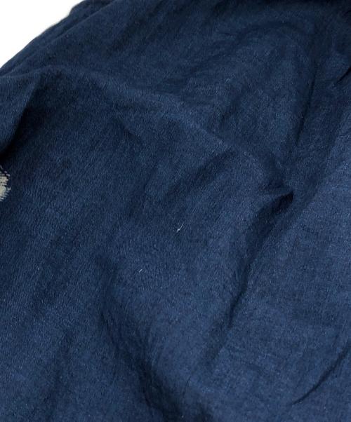 45R（フォーティファイブ・アール）45R (フォーティファイブ・アール) 藍染リネンブラウス インディゴの古着・服飾アイテム