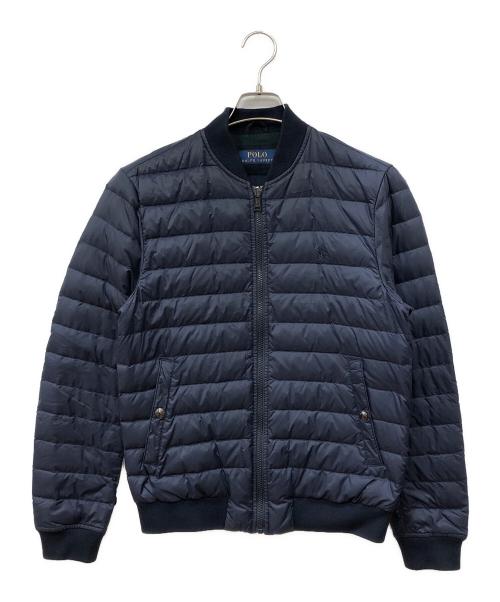 POLO RALPH LAUREN（ポロ・ラルフローレン）POLO RALPH LAUREN (ポロ・ラルフローレン) リバーシブルダウンブルゾン ネイビー サイズ:XSの古着・服飾アイテム