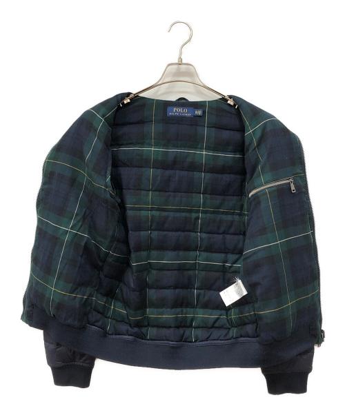 POLO RALPH LAUREN（ポロ・ラルフローレン）POLO RALPH LAUREN (ポロ・ラルフローレン) リバーシブルダウンブルゾン ネイビー サイズ:XSの古着・服飾アイテム