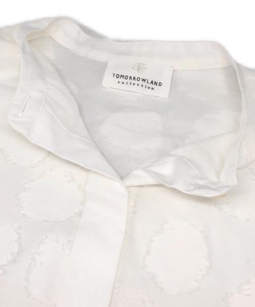 TOMORROW LAND（トゥモローランド）TOMORROW LAND (トゥモローランド) シアーカットジャカード コンビブラウス ホワイト サイズ:36の古着・服飾アイテム