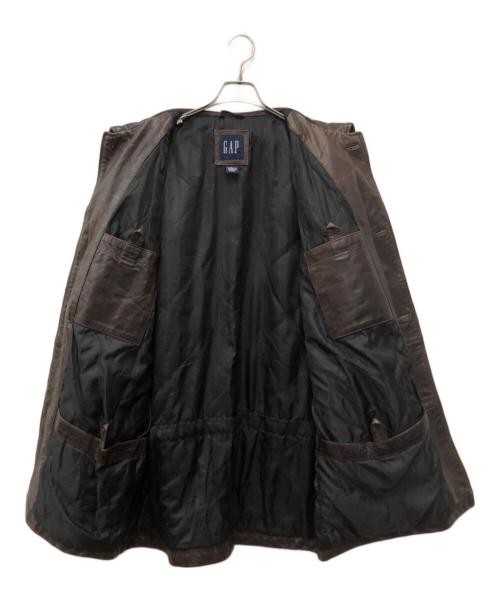OLD GAP（オールドギャップ）OLD GAP (オールドギャップ) レザーカーコート ブラウン サイズ:Lの古着・服飾アイテム