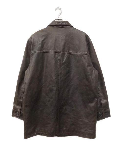 OLD GAP（オールドギャップ）OLD GAP (オールドギャップ) レザーカーコート ブラウン サイズ:Lの古着・服飾アイテム