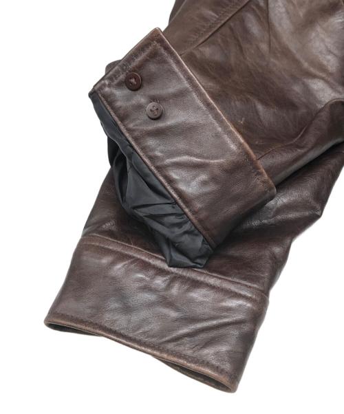 OLD GAP（オールドギャップ）OLD GAP (オールドギャップ) レザーカーコート ブラウン サイズ:Lの古着・服飾アイテム