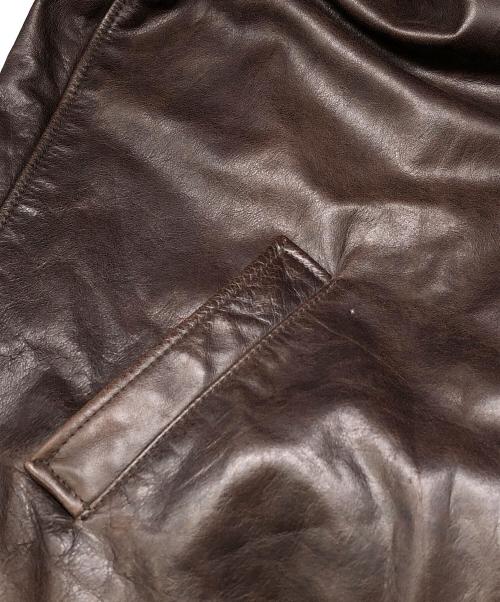 OLD GAP（オールドギャップ）OLD GAP (オールドギャップ) レザーカーコート ブラウン サイズ:Lの古着・服飾アイテム