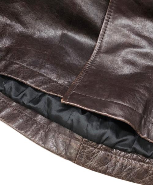 OLD GAP（オールドギャップ）OLD GAP (オールドギャップ) レザーカーコート ブラウン サイズ:Lの古着・服飾アイテム