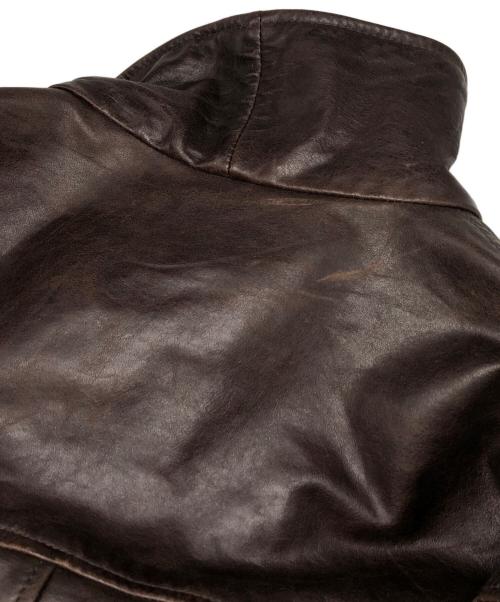 OLD GAP（オールドギャップ）OLD GAP (オールドギャップ) レザーカーコート ブラウン サイズ:Lの古着・服飾アイテム