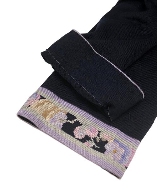 LAONARD（レオナード）LAONARD (レオナード) 花柄刺繍カーディガン ネイビー サイズ:LLの古着・服飾アイテム