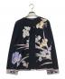 LAONARD（レオナード）の古着「花柄刺繍カーディガン」｜ネイビー